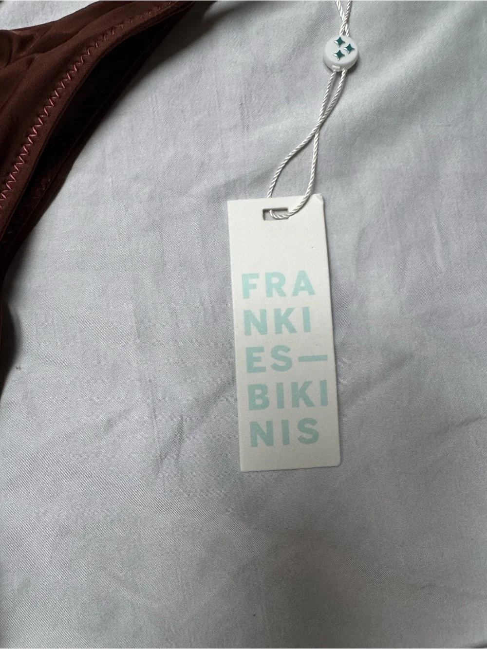 Frankie's Bikinis Brown & Pink Floral Triangle Bikini